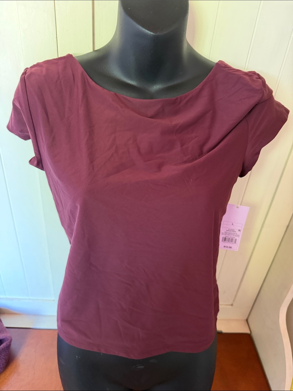3/$10 wild fable Burgundy Scoop Neck Short Sleeve Tee NWT